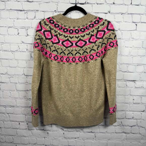 LOFT Crewneck Fair Isle Sweater Size Small - Picture 3 of 6
